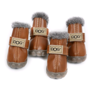 Waterproof Fleece-Lined Dog Snow Boots by Furr Baby Gifts