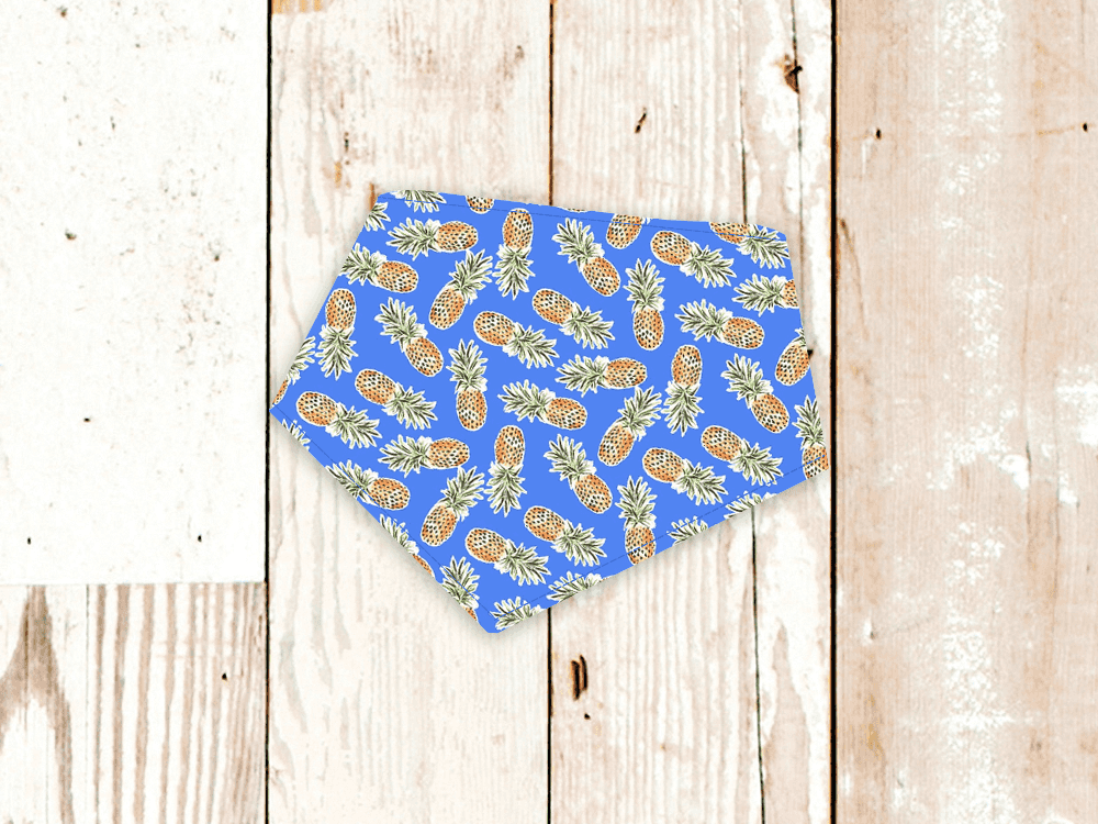 "Blue Pineapples" Dog Bandana - American Bark Bliss