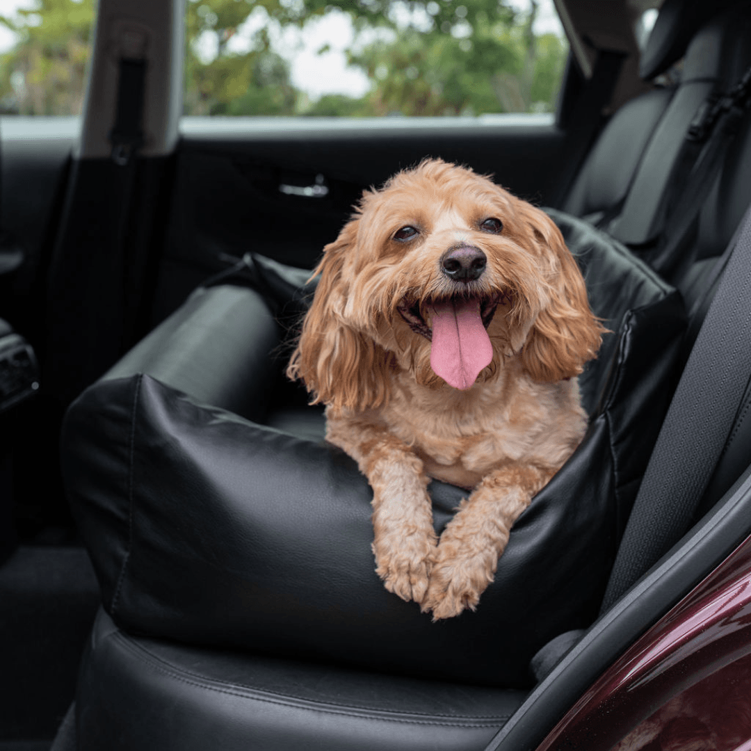 Faux Leather Memory Foam Dog Car Bed | PupProtector™ - American Bark Bliss