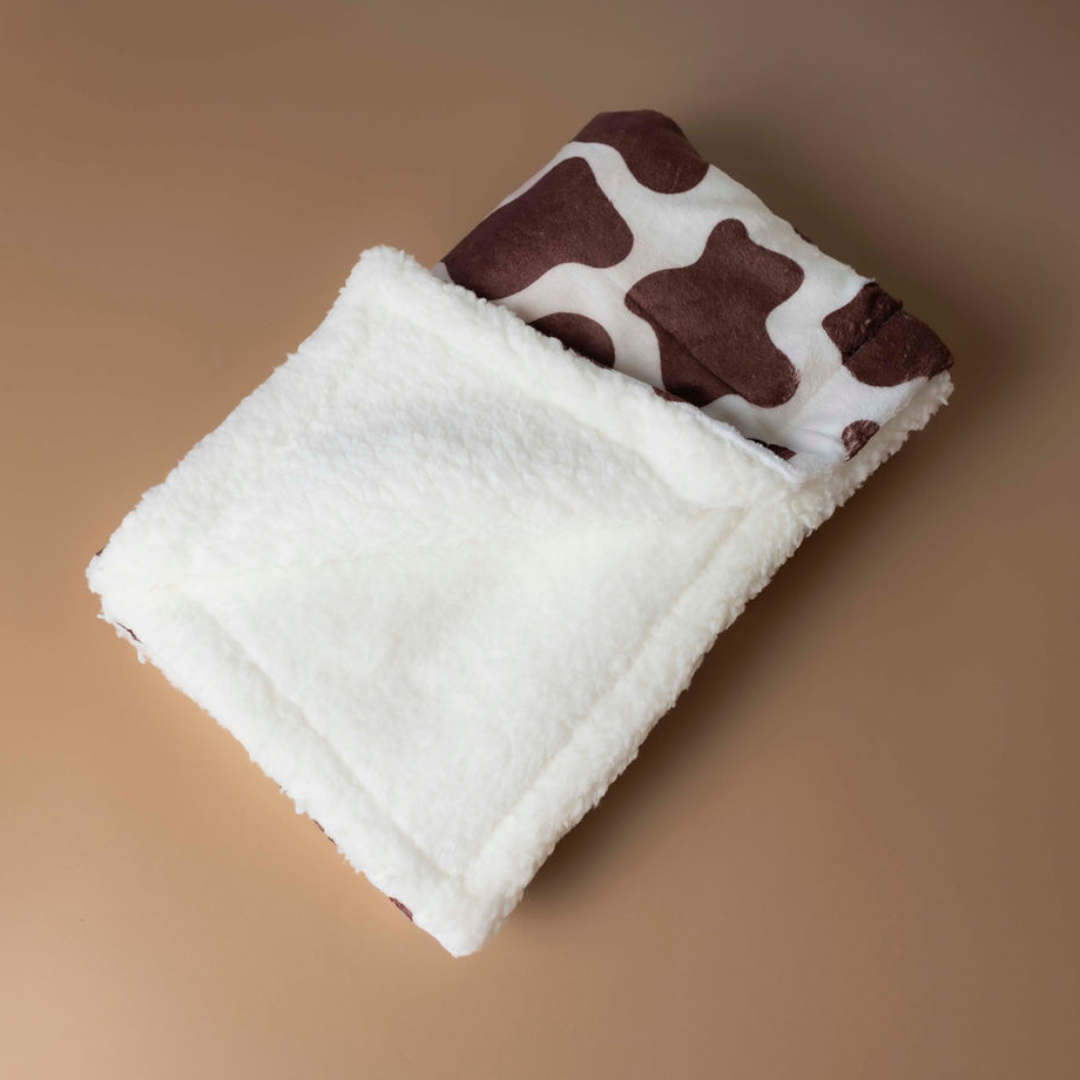 Chocolate Cow Dog Blanket - American Bark Bliss