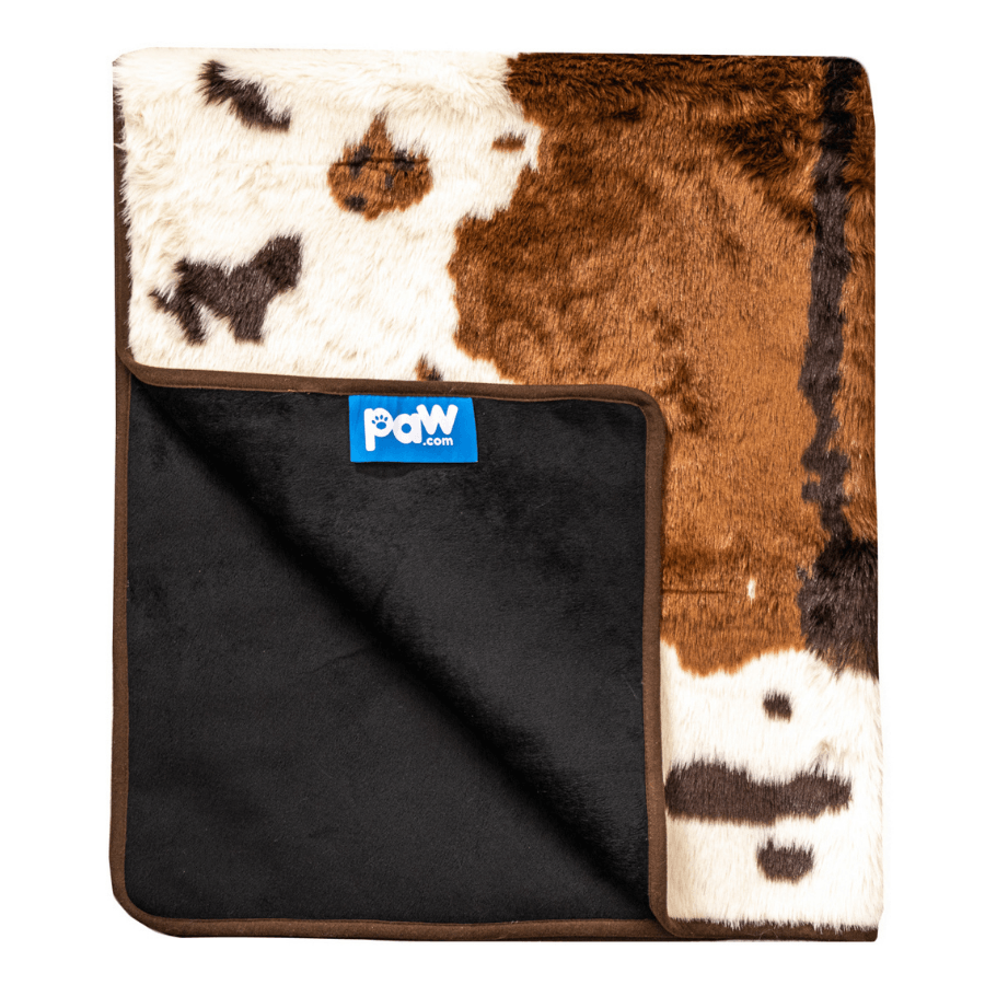 PupProtector™ Waterproof Blanket - Brown Faux Cowhide Protector - American Bark Bliss