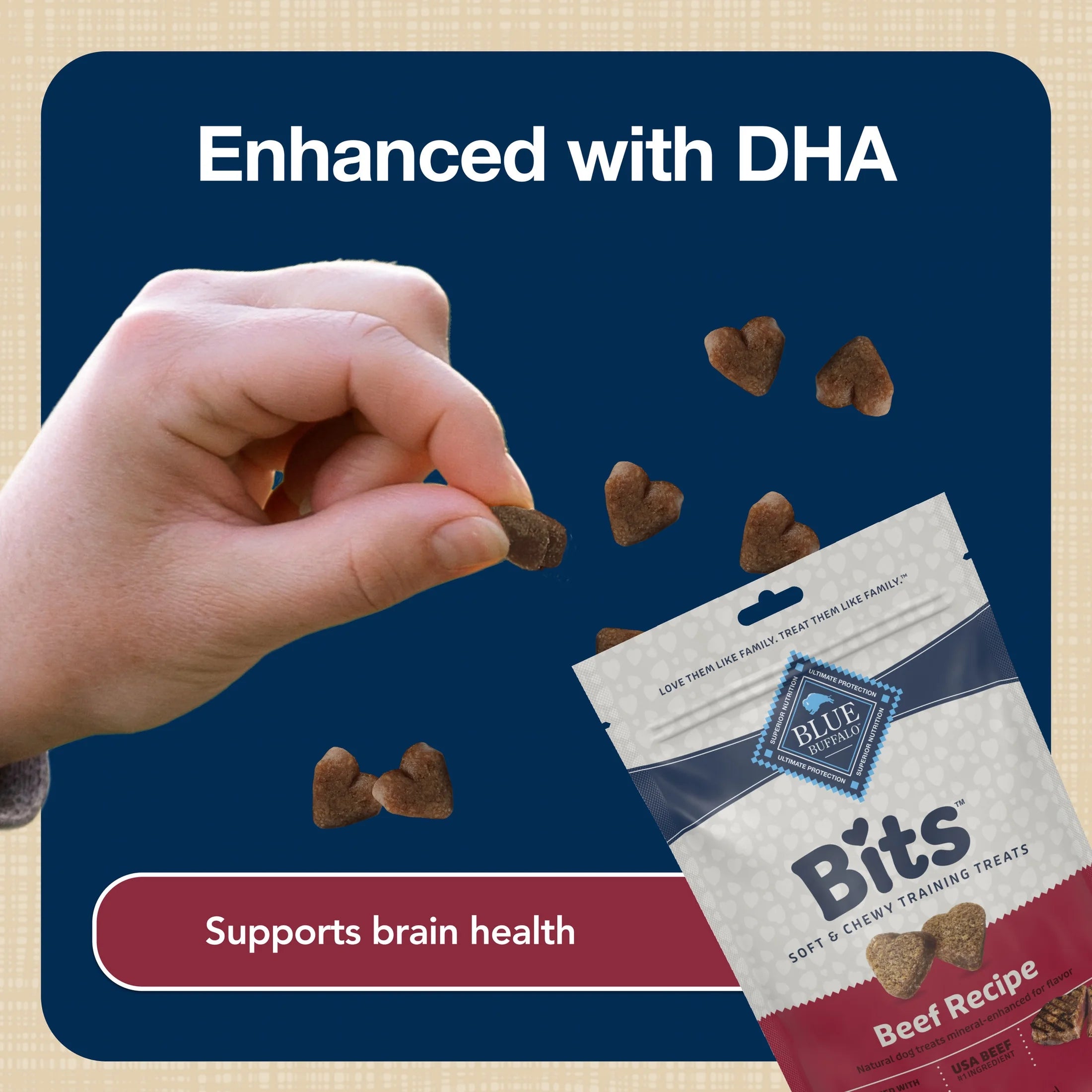 Bits Soft Dog Treats for Training, Enhanced with DHA, 11-Oz. Bag - American Bark Bliss