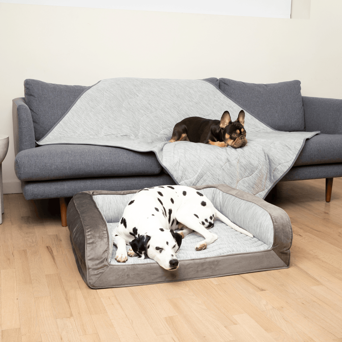 PupChill™ Cooling Dog Bed Bundle - Arctic Grey - American Bark Bliss