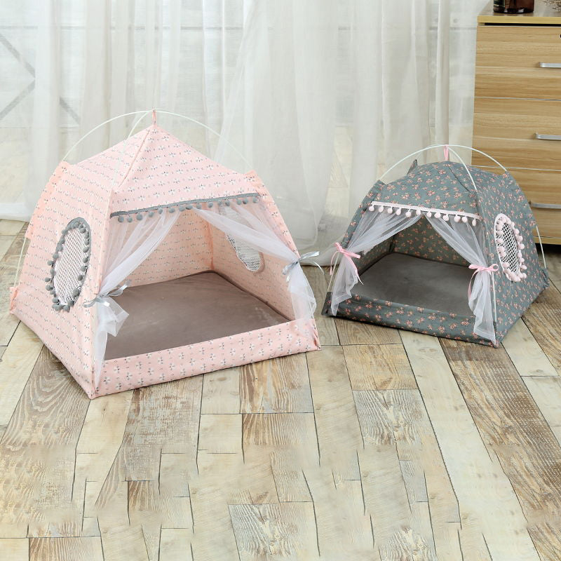 Calming Pet Tent Bed for Cats & Small Dogs - American Bark Bliss