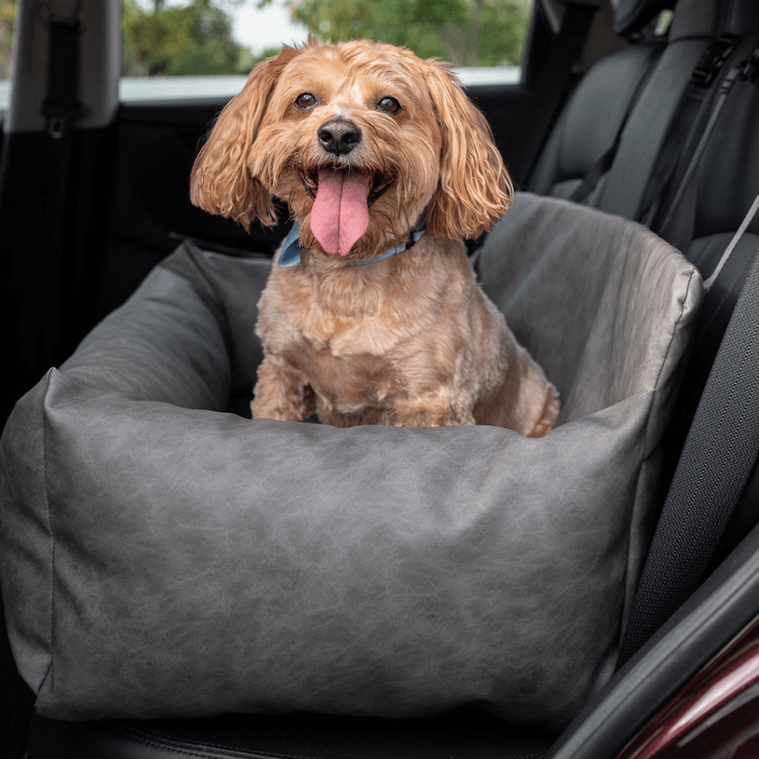 Memory Foam Dog Car Bed - Slate Gray - American Bark Bliss