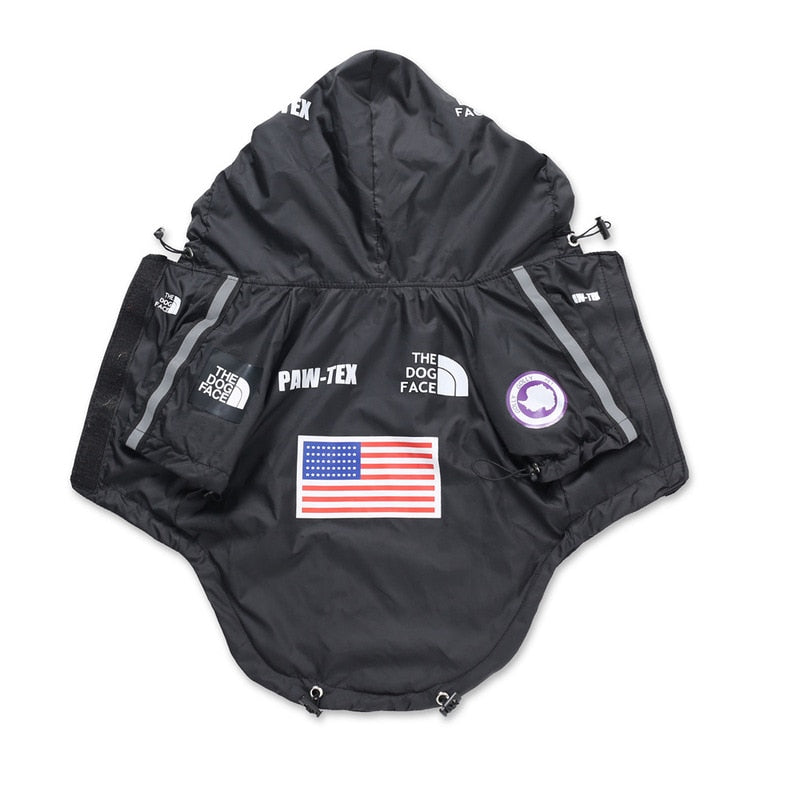 Dog Face Windproof Waterproof Reflective Pet Jacket - American Bark Bliss