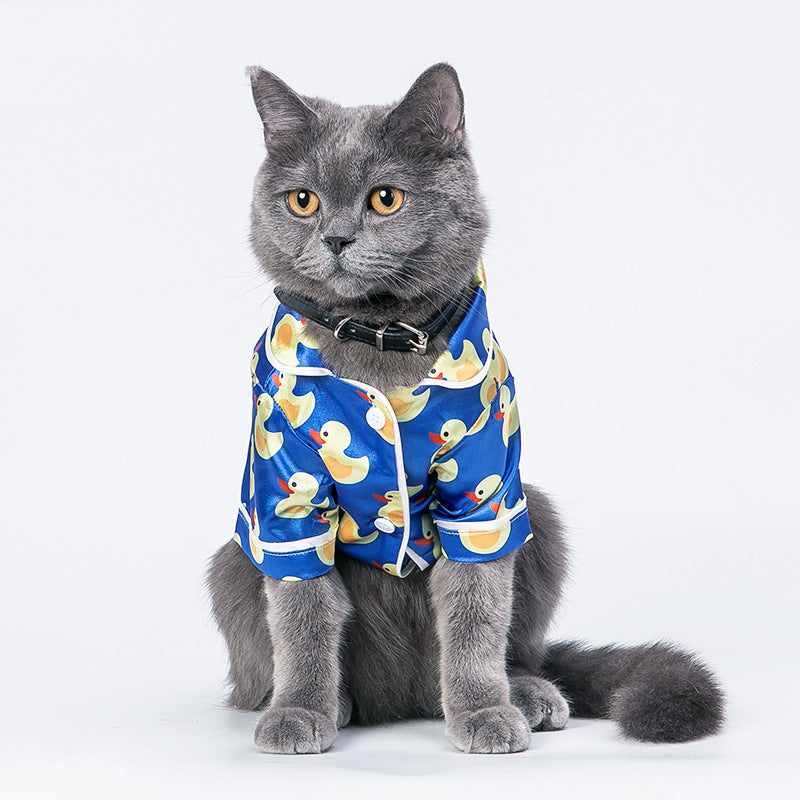 Pet Silk Duck Pajamas for Dogs and Cats - American Bark Bliss