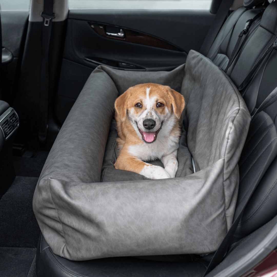 Memory Foam Dog Car Bed - Slate Gray - American Bark Bliss