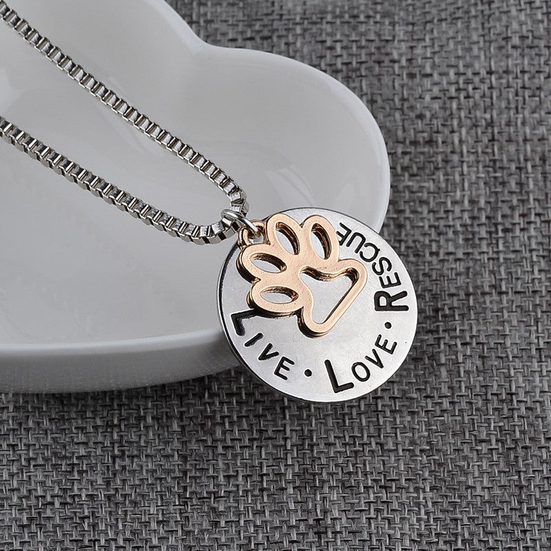 Dog Paw Necklace for Pet Lovers – Wear Support - American Bark Bliss