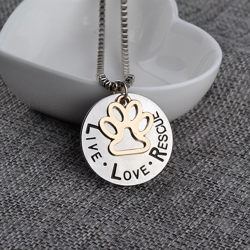 Dog Paw Necklace for Pet Lovers – Wear Support - American Bark Bliss