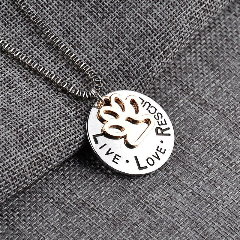 Dog Paw Necklace for Pet Lovers – Wear Support - American Bark Bliss