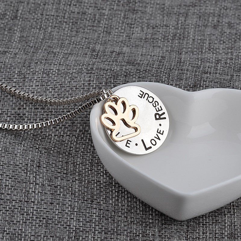 Dog Paw Necklace for Pet Lovers – Wear Support - American Bark Bliss