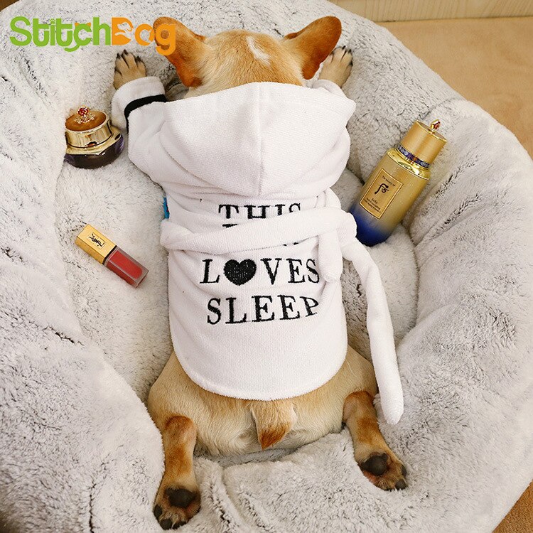 Dog Bathrobe Towel with Hood - American Bark Bliss