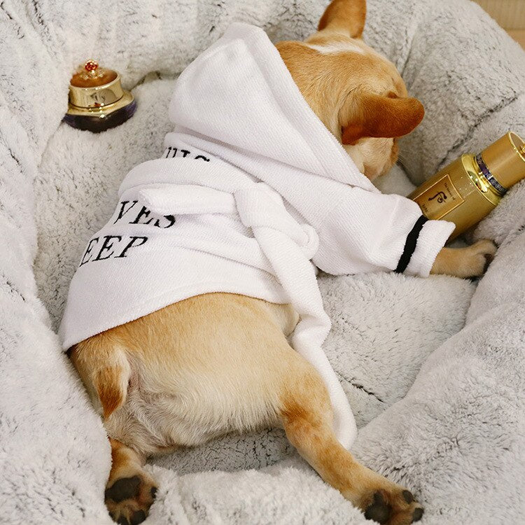 Dog Bathrobe Towel with Hood - American Bark Bliss