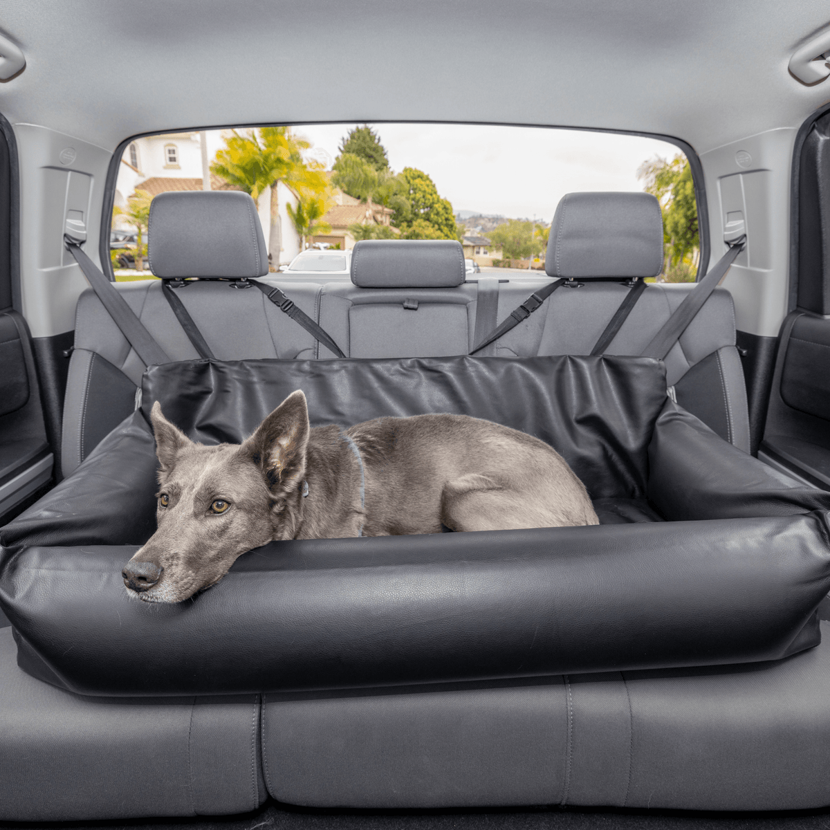 Faux Leather Memory Foam Dog Car Bed | PupProtector™ - American Bark Bliss