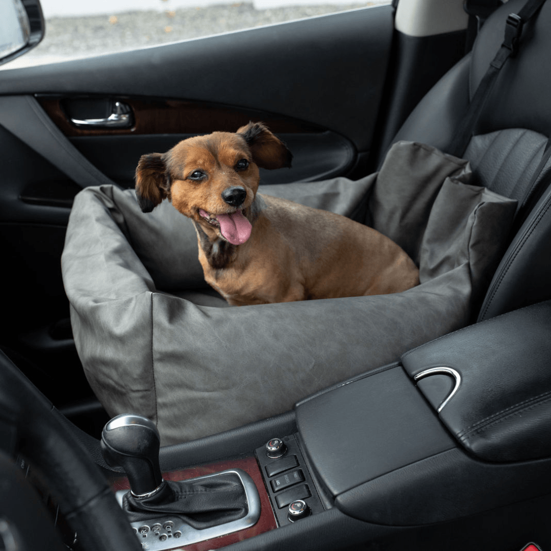 Memory Foam Dog Car Bed - Slate Gray - American Bark Bliss
