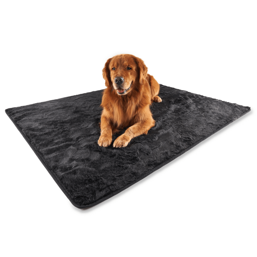 Waterproof Dog Blanket - Midnight Black Fur Throw - American Bark Bliss