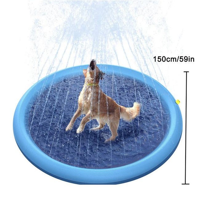 Dog Sprinkler Pad Cooling Mat for Summertime Fun - American Bark Bliss