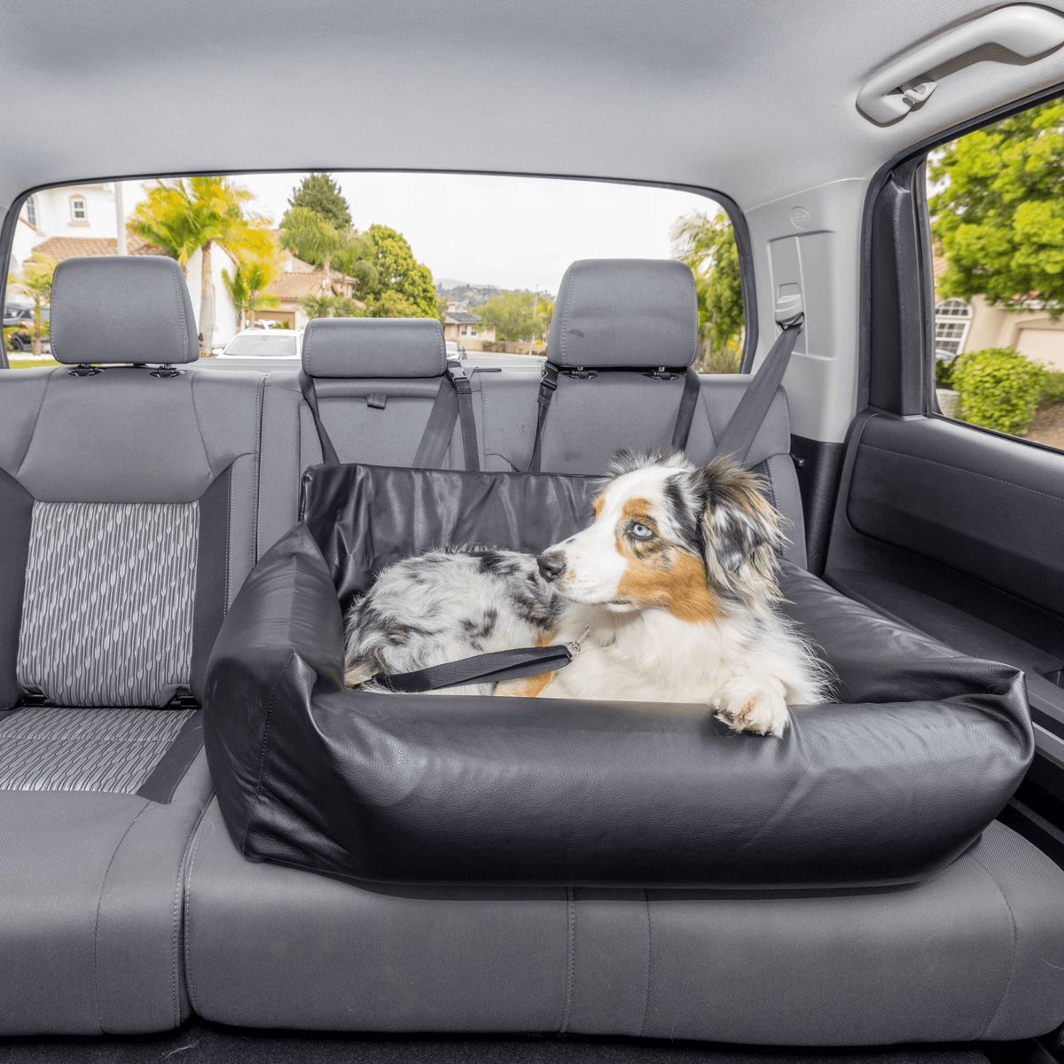 Faux Leather Memory Foam Dog Car Bed | PupProtector™ - American Bark Bliss