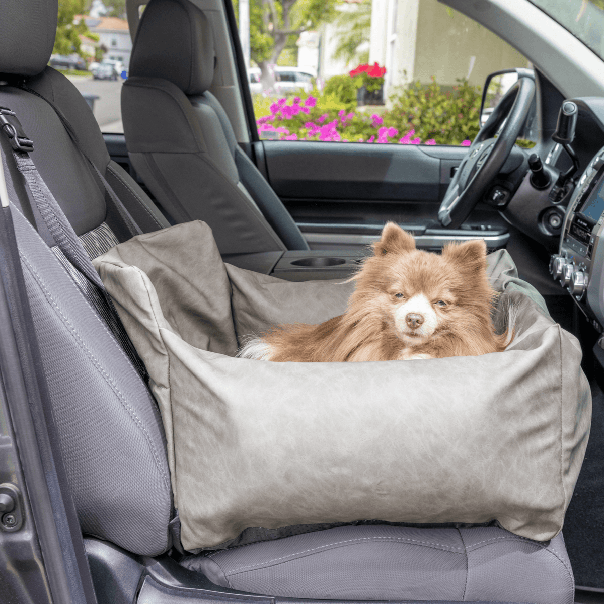 Memory Foam Dog Car Bed - Slate Gray - American Bark Bliss