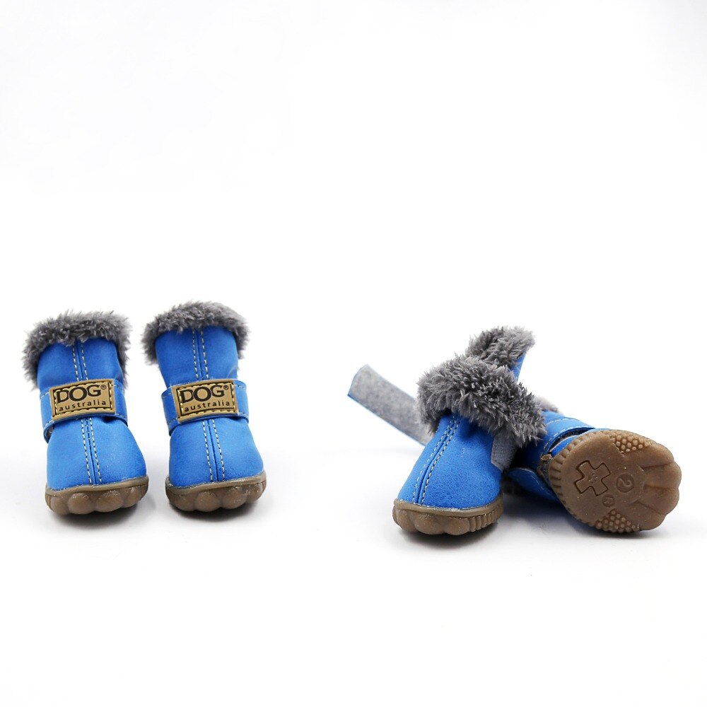 Waterproof Fleece-Lined Dog Snow Boots - American Bark Bliss