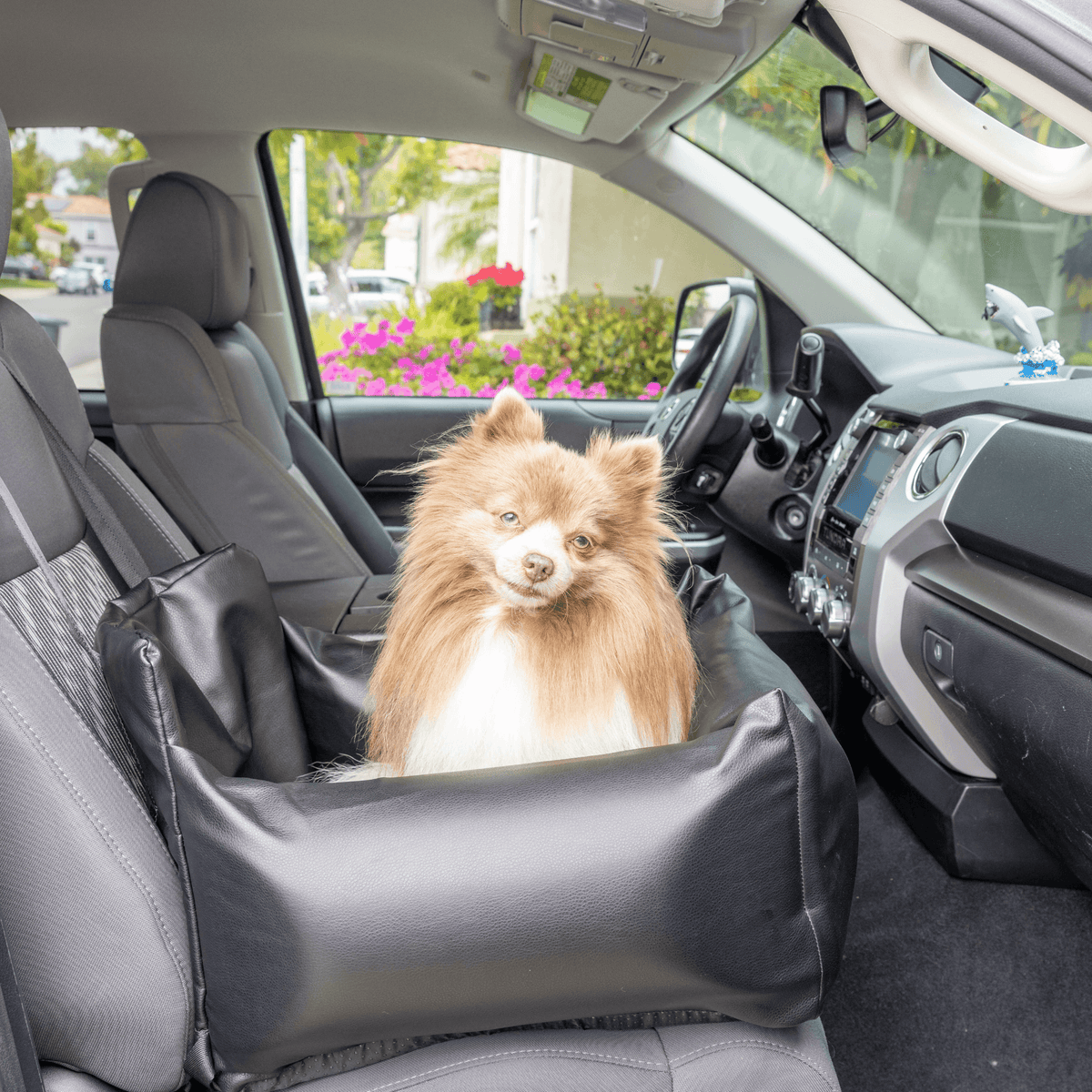 Faux Leather Memory Foam Dog Car Bed | PupProtector™ - American Bark Bliss