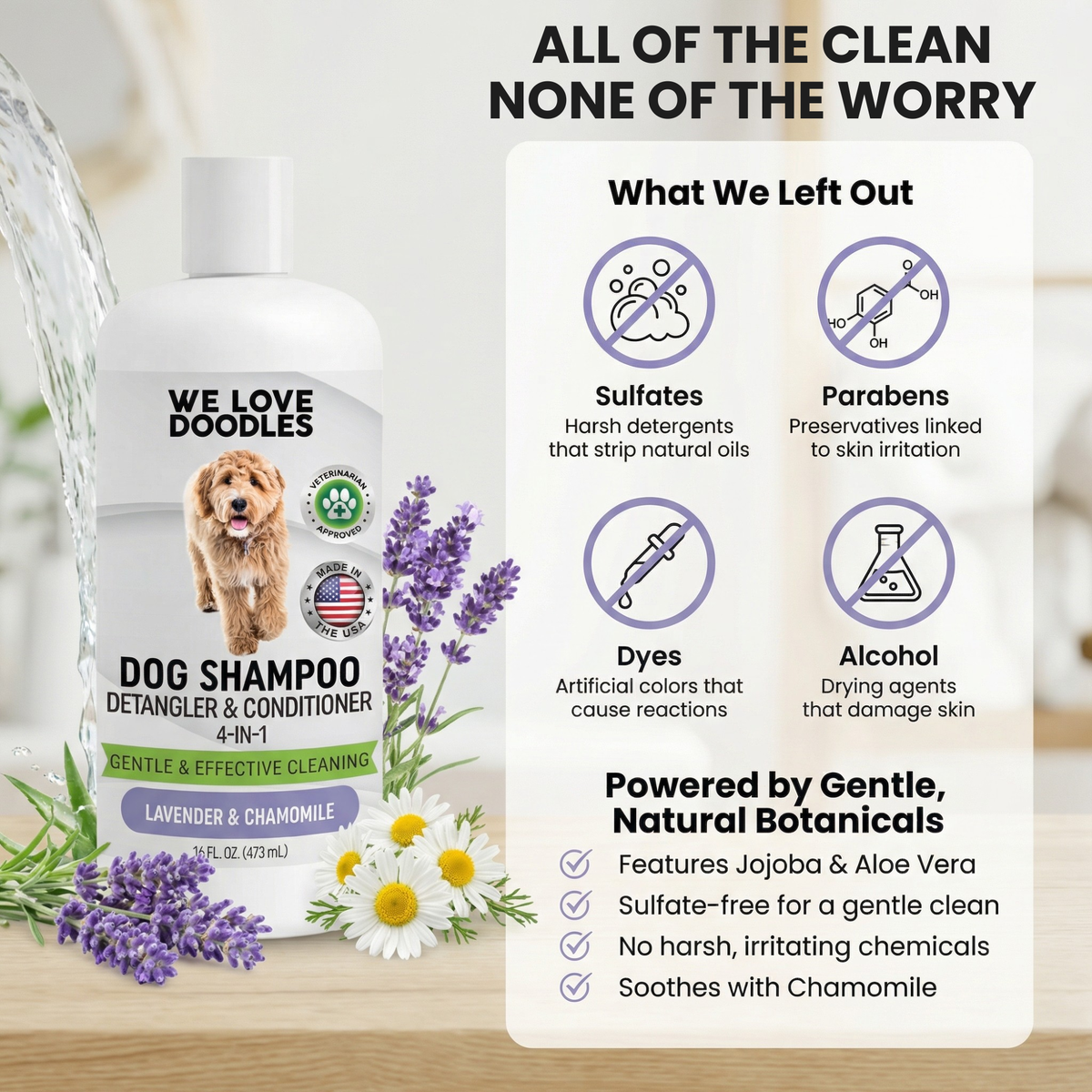Dog Shampoo 4-in-1 (3 Pack)