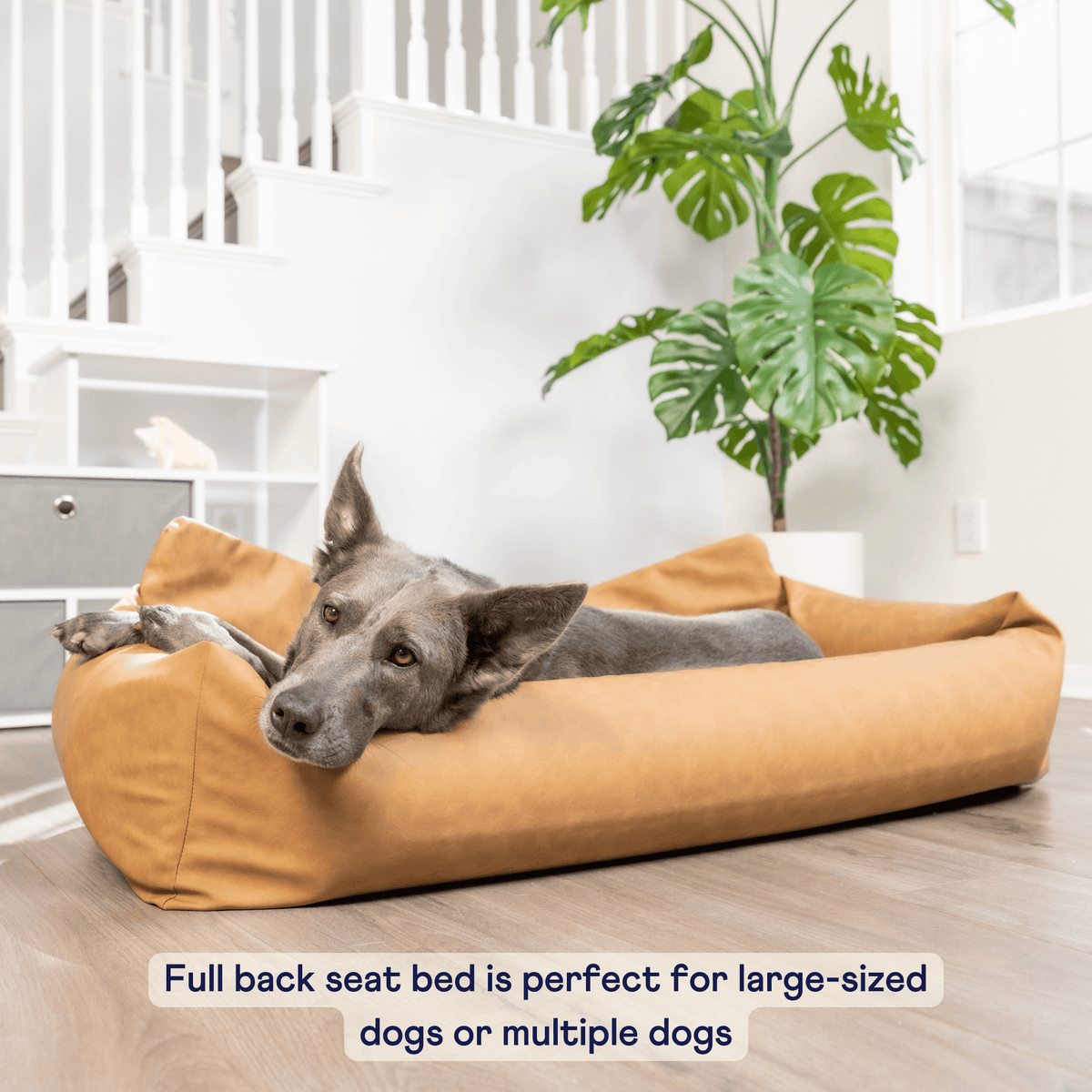 Best Dog Car Bed with Memory Foam - PupProtector™ Camel - American Bark Bliss