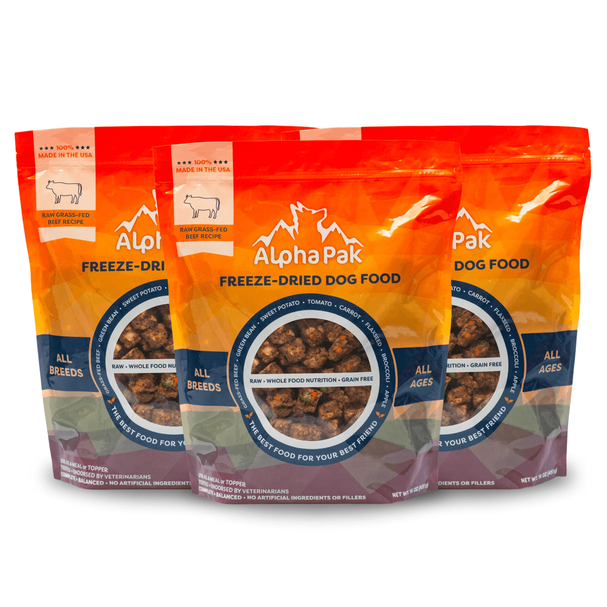 Raw Freeze Dried Dog Food Beef - All-Natural Nutrition - American Bark Bliss