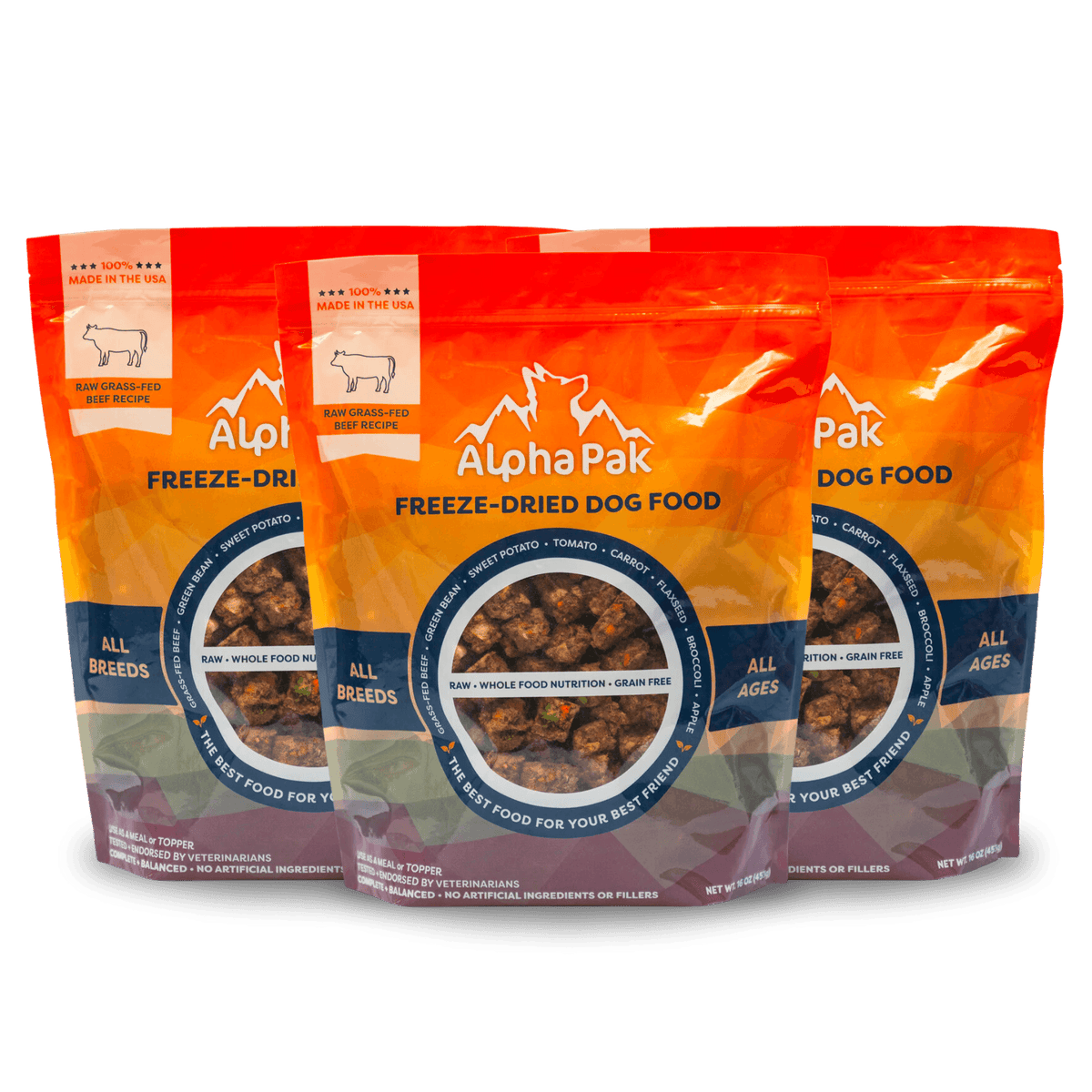 Raw Freeze Dried Dog Food Beef - All-Natural Nutrition - American Bark Bliss