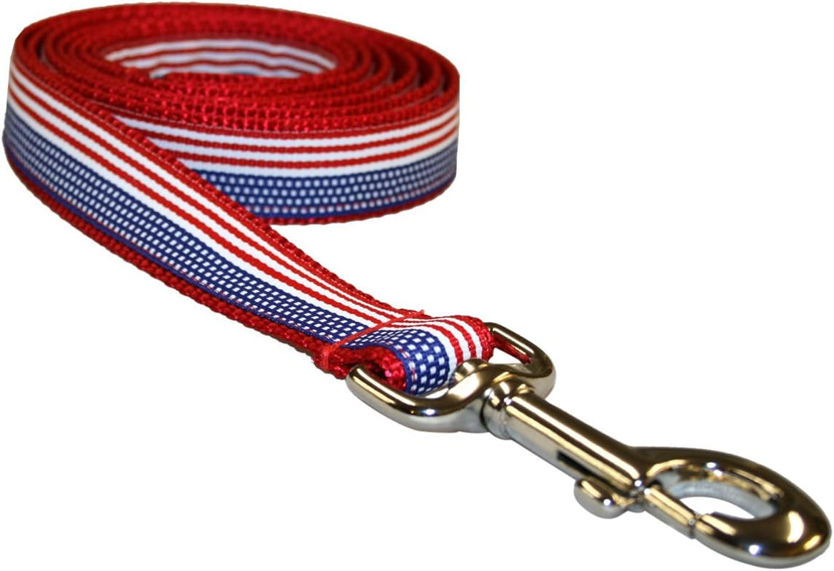 Large American Flag Dog Leash: Durable USA-Made 6ft Leash - American Bark Bliss