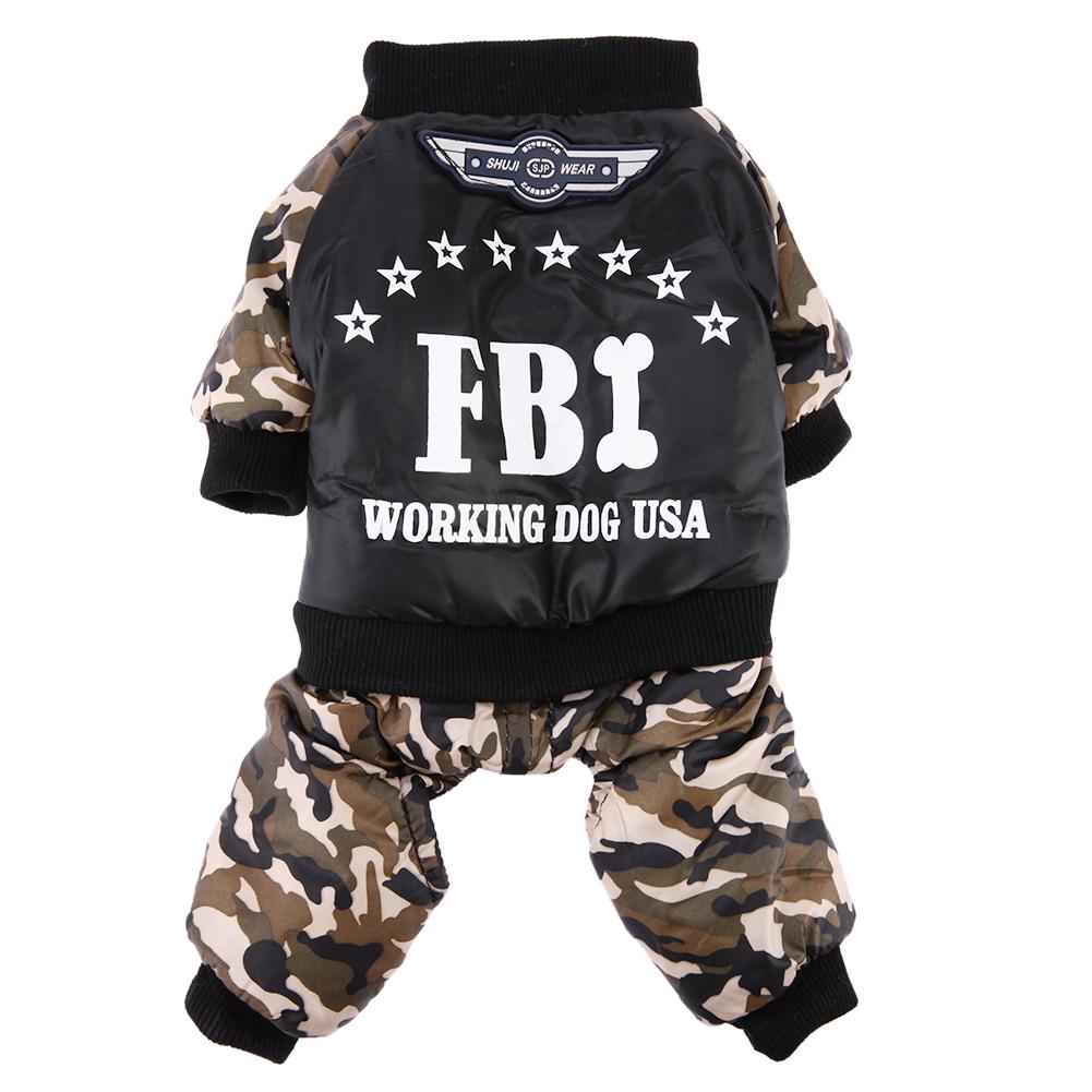 FBI Camouflage Dog Jumpsuit Pants - American Bark Bliss