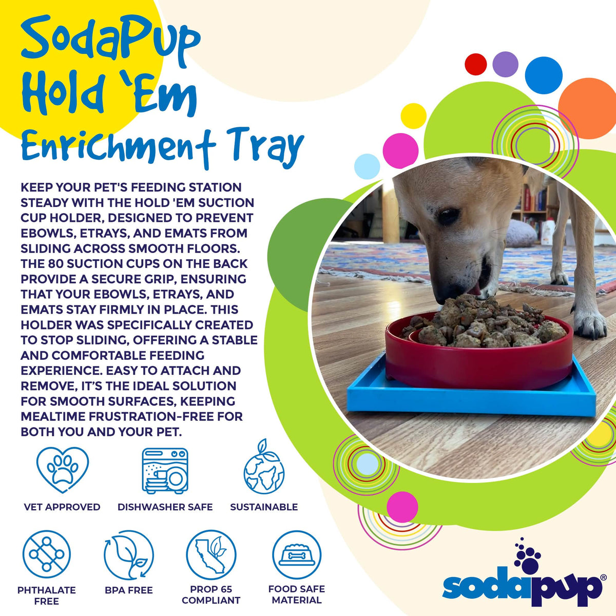 Hold 'em Suction Cup Holder for Dog Bowls & Lick Mats | USA Made - American Bark Bliss