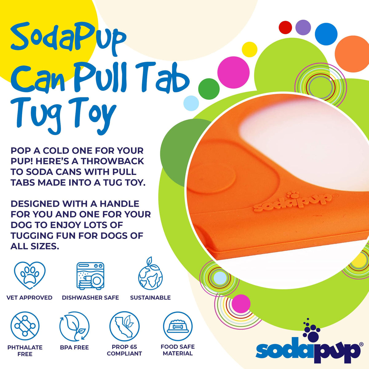 Pop Top Rubber Tug Toy for Interactive Play - American Bark Bliss