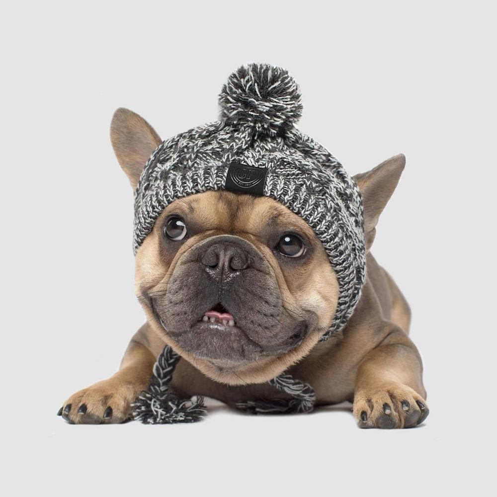 Knitted Pet Hats with Fluffy Ball for Winter - American Bark Bliss