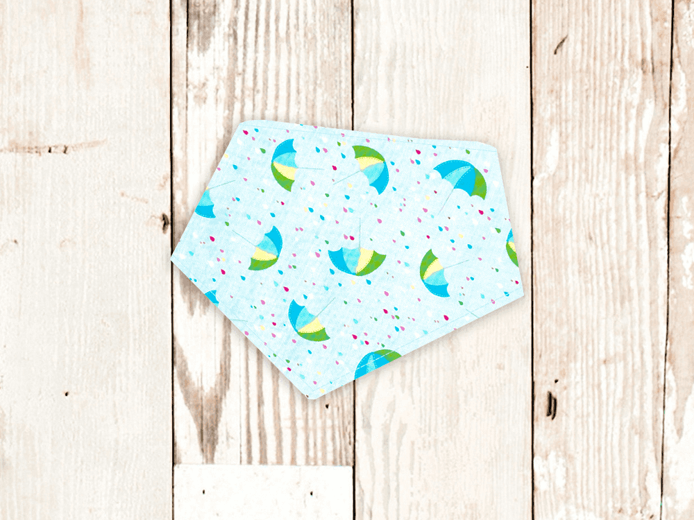"Blue Umbrellas" Dog Bandana - American Bark Bliss