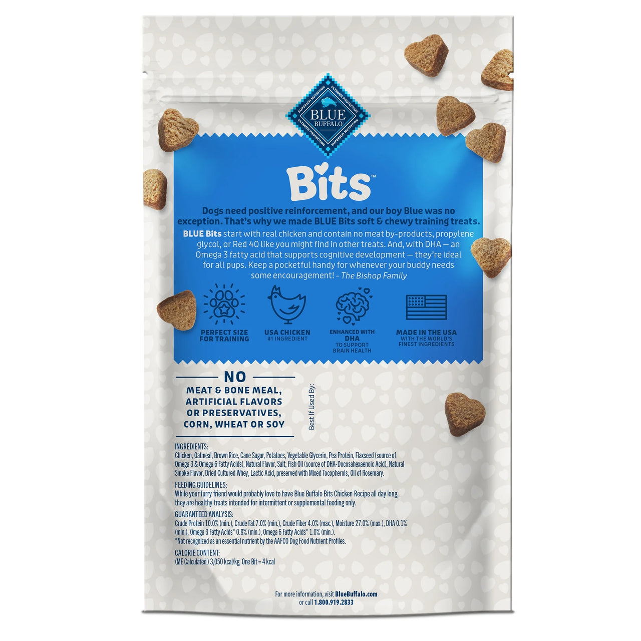 Bits Soft Dog Treats for Training, Enhanced with DHA, 11-Oz. Bag - American Bark Bliss