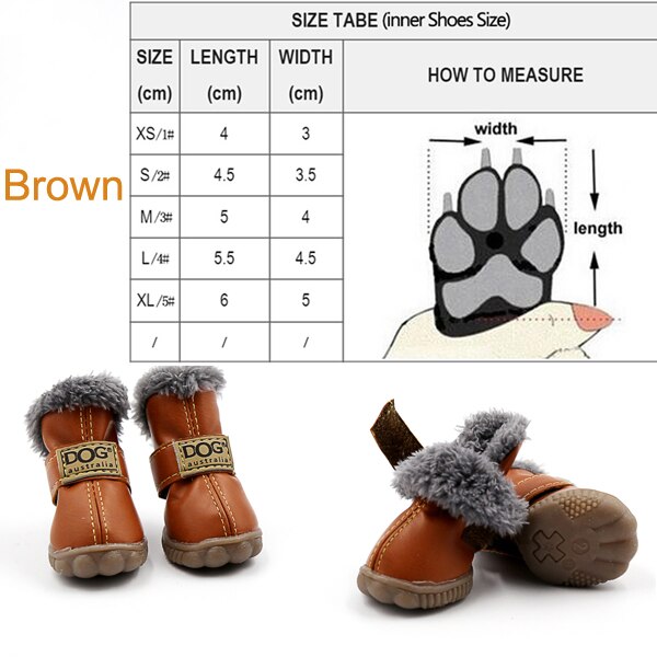 Waterproof Fleece-Lined Dog Snow Boots - American Bark Bliss