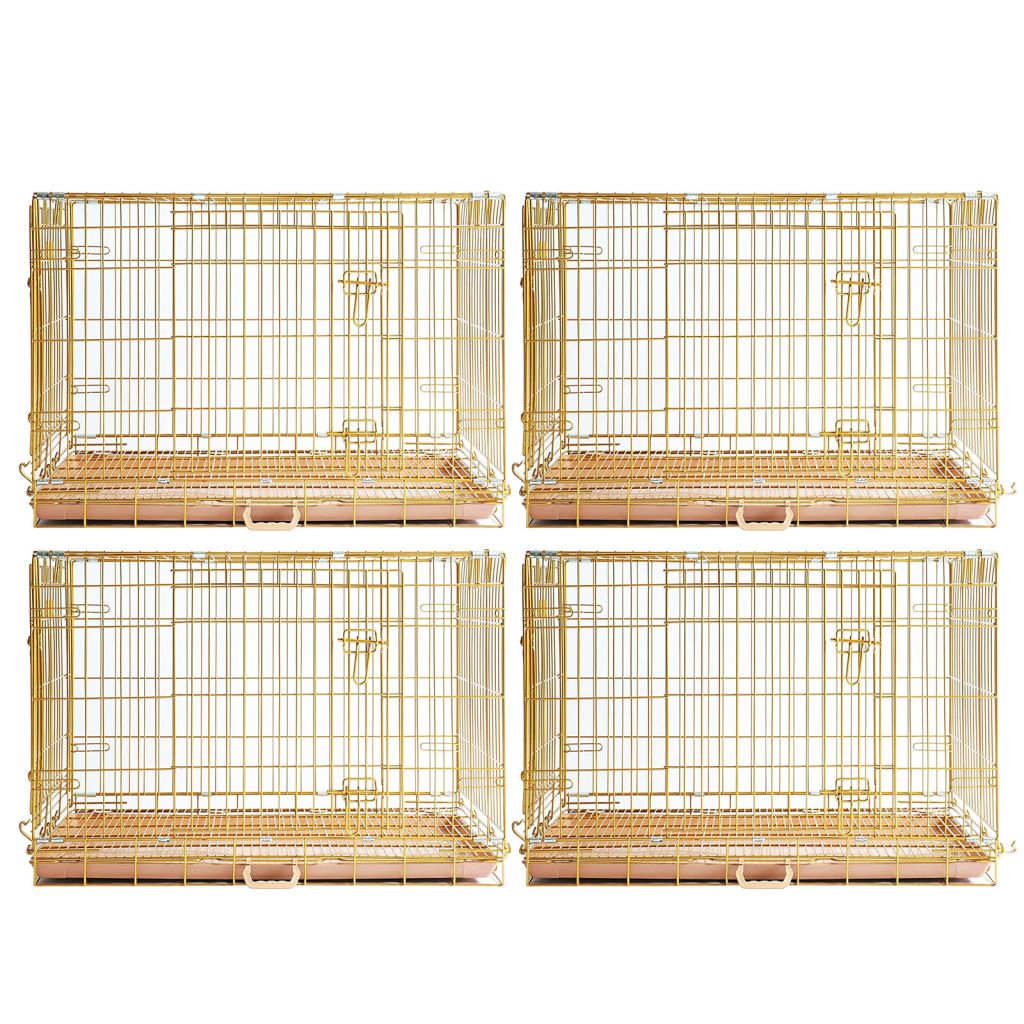 24-42" Collapsible Copper Gold Dog Crate GLD24-42 - American Bark Bliss