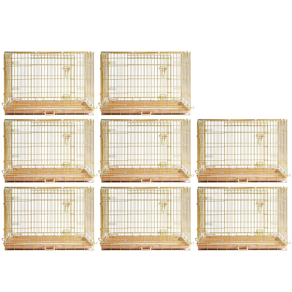 24-42" Collapsible Copper Gold Dog Crate GLD24-42 - American Bark Bliss