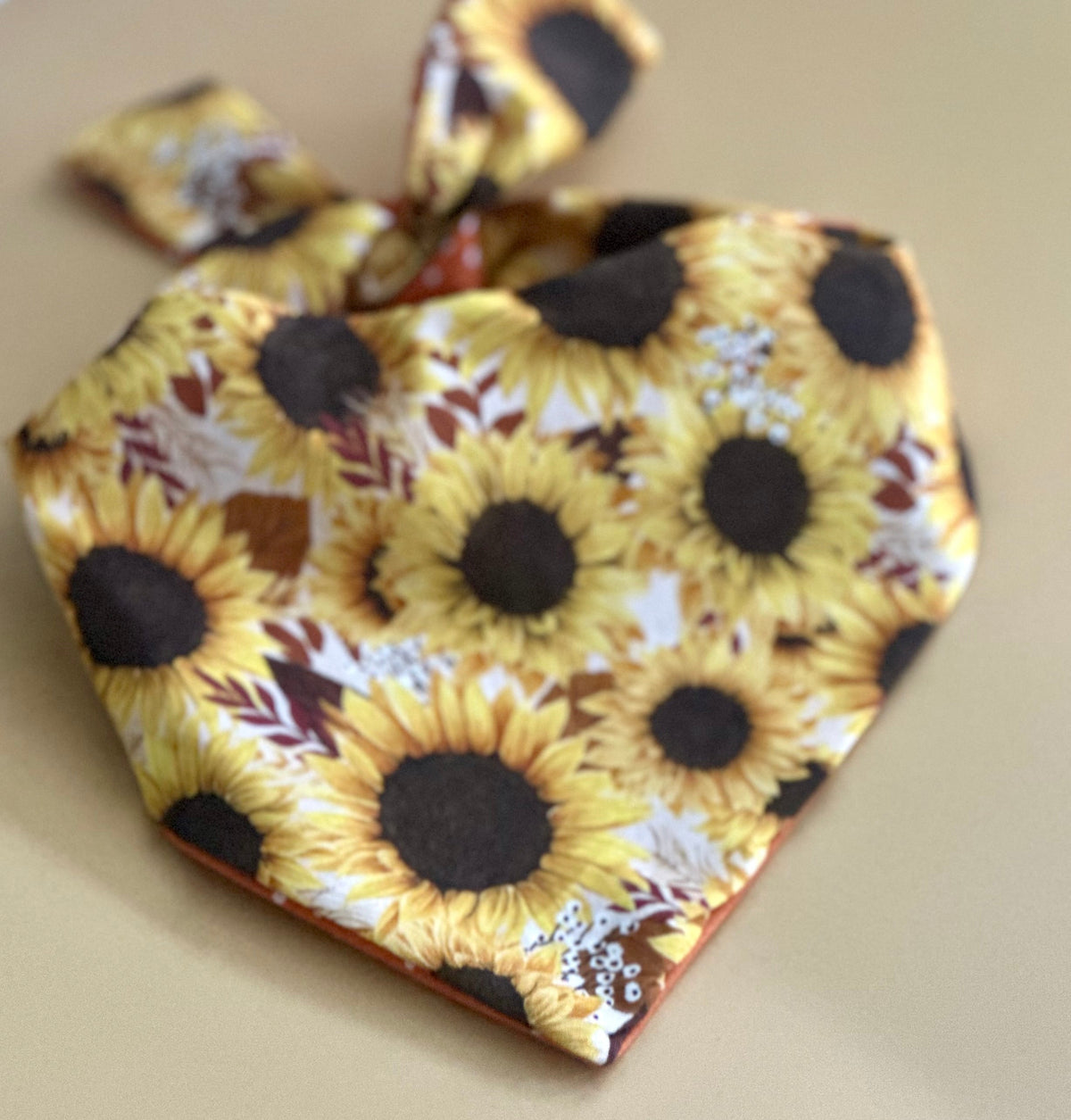 Sunflower Dog Bandana - Custom Floral Pet Scarf - American Bark Bliss