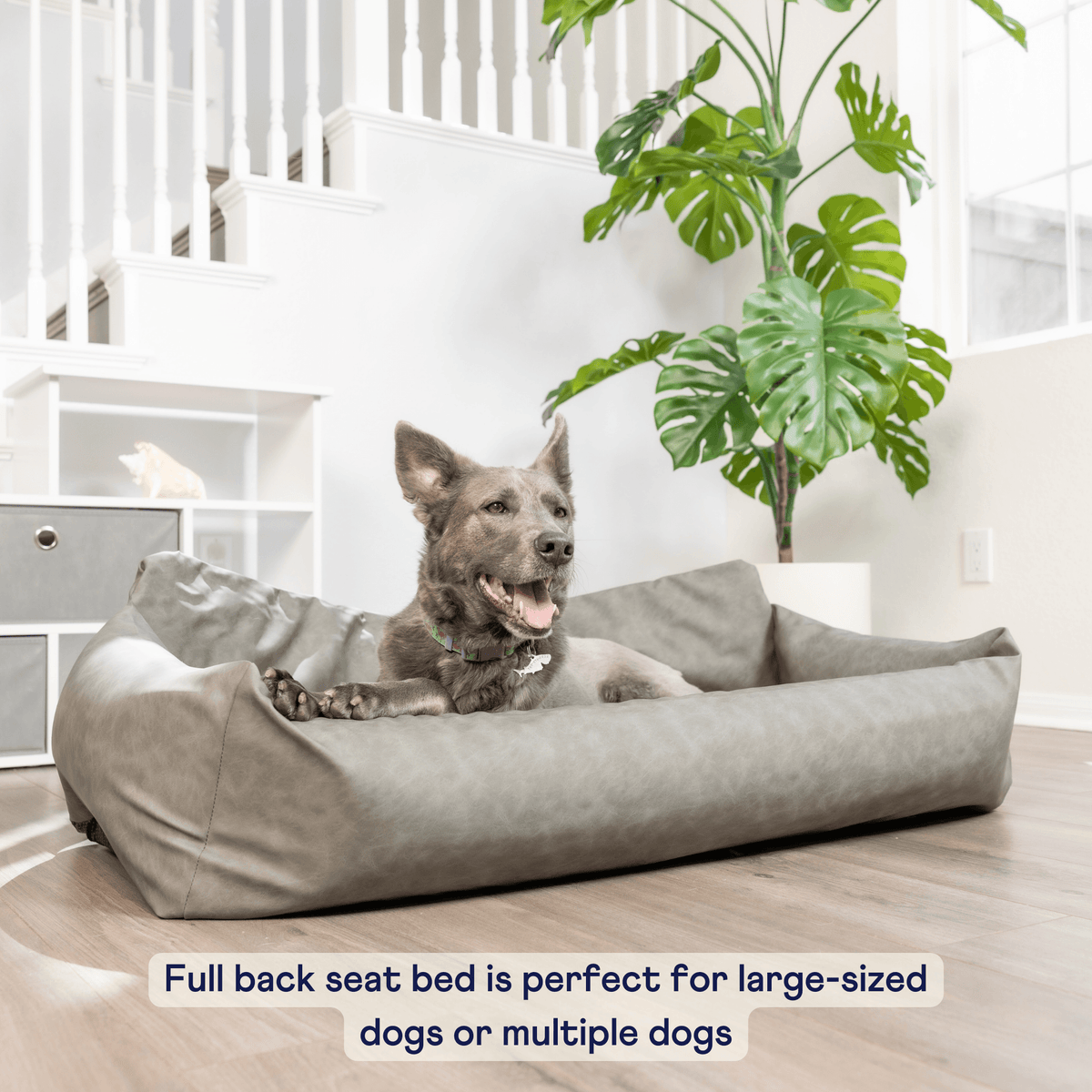 Memory Foam Dog Car Bed - Slate Gray - American Bark Bliss