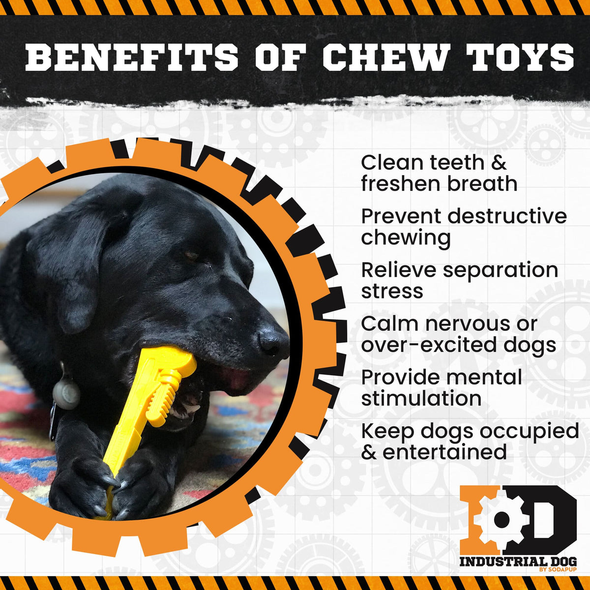 Pipe Wrench Nylon Dog Toy for Aggressive Chewers | USA Made | SodaPup - American Bark Bliss