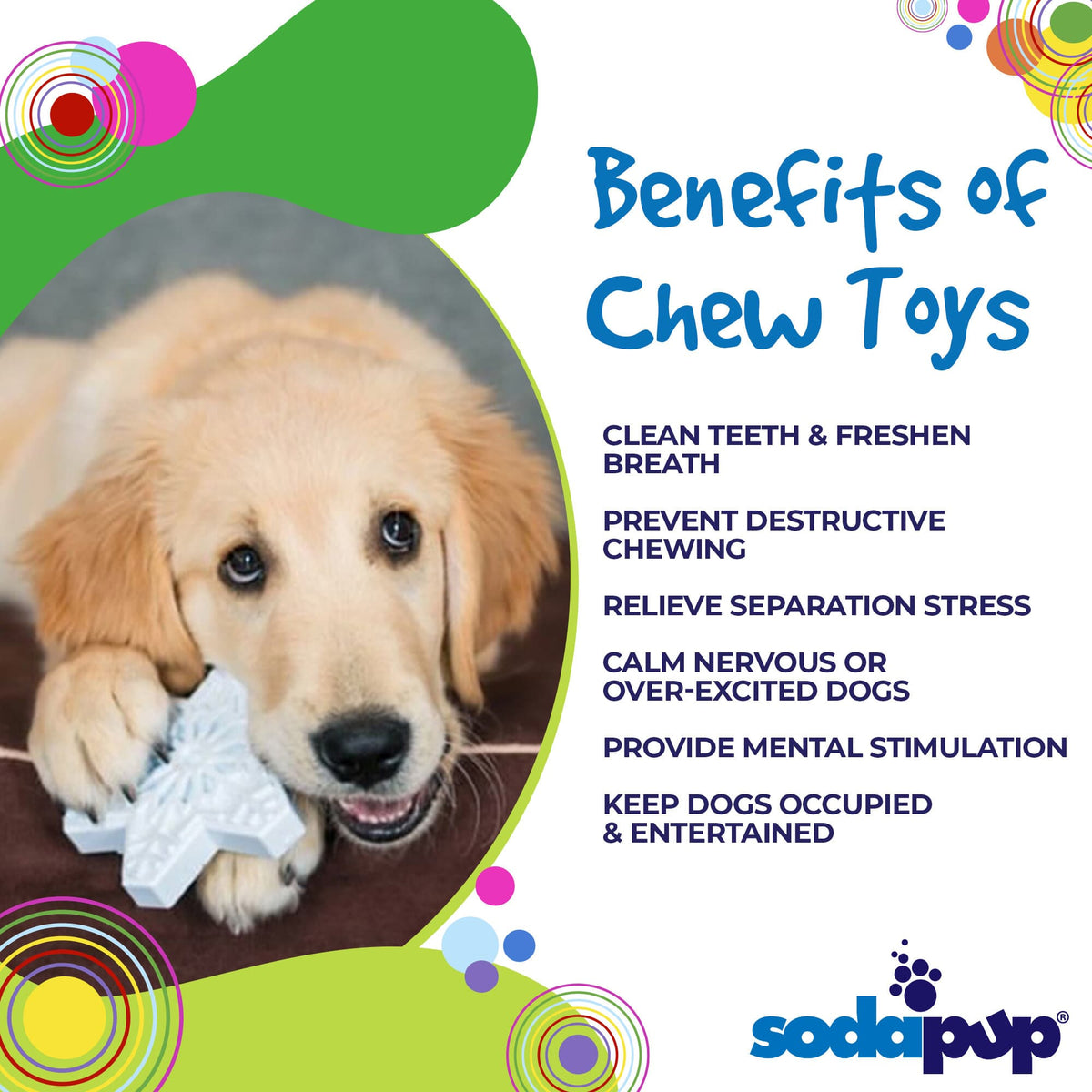 Snowflake Nylon Dog Chew Toy for Aggressive Chewers | USA Made & FDA Compliant - American Bark Bliss