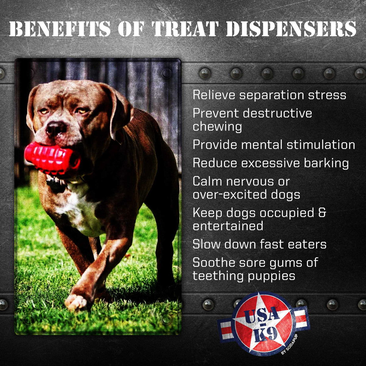 Grenade Shaped eDispenser Durable Dog Chew Toy & Treat Dispenser - Army Green - American Bark Bliss