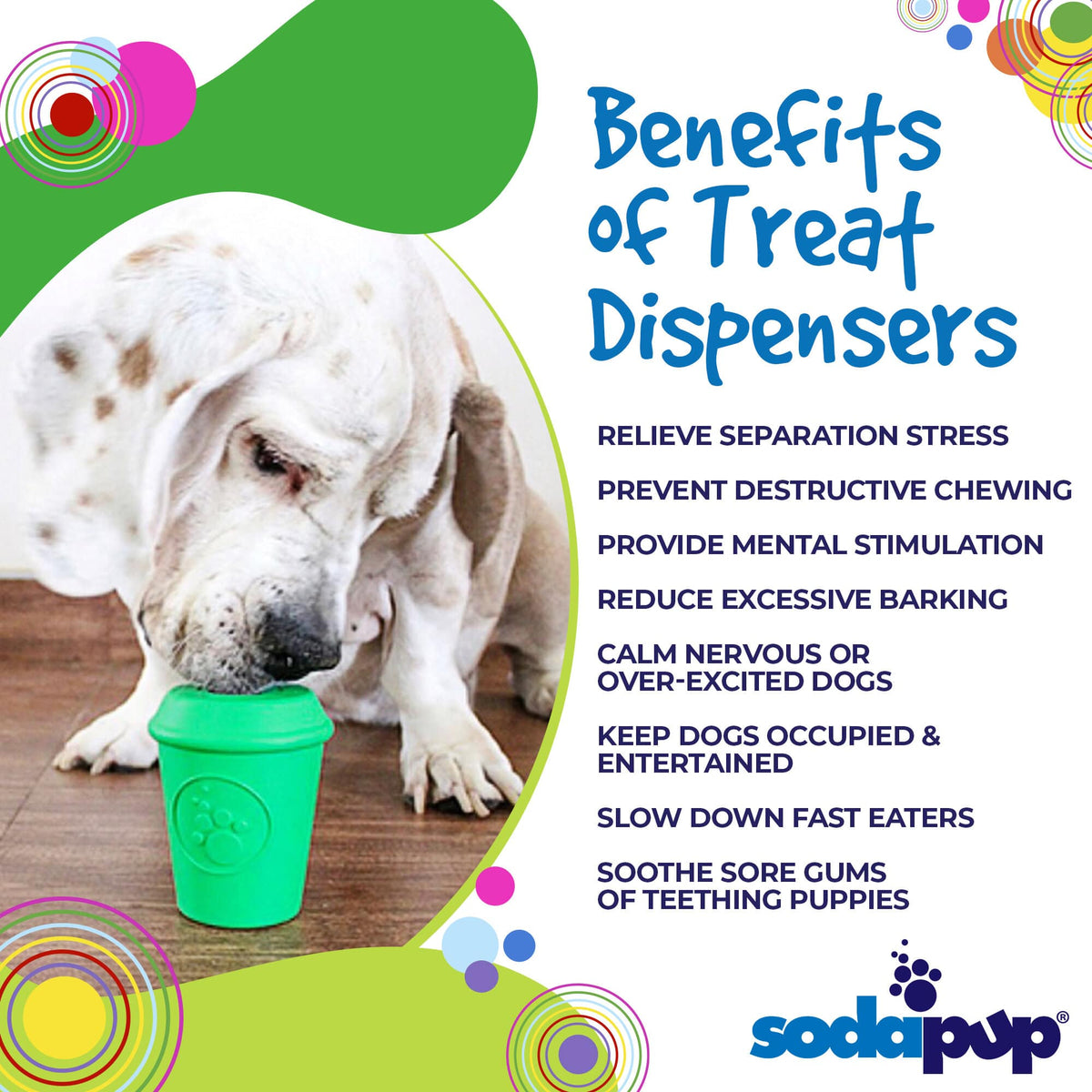Coffee Cup eDispener Durable Rubber Chew Toy and Treat Dispenser - American Bark Bliss