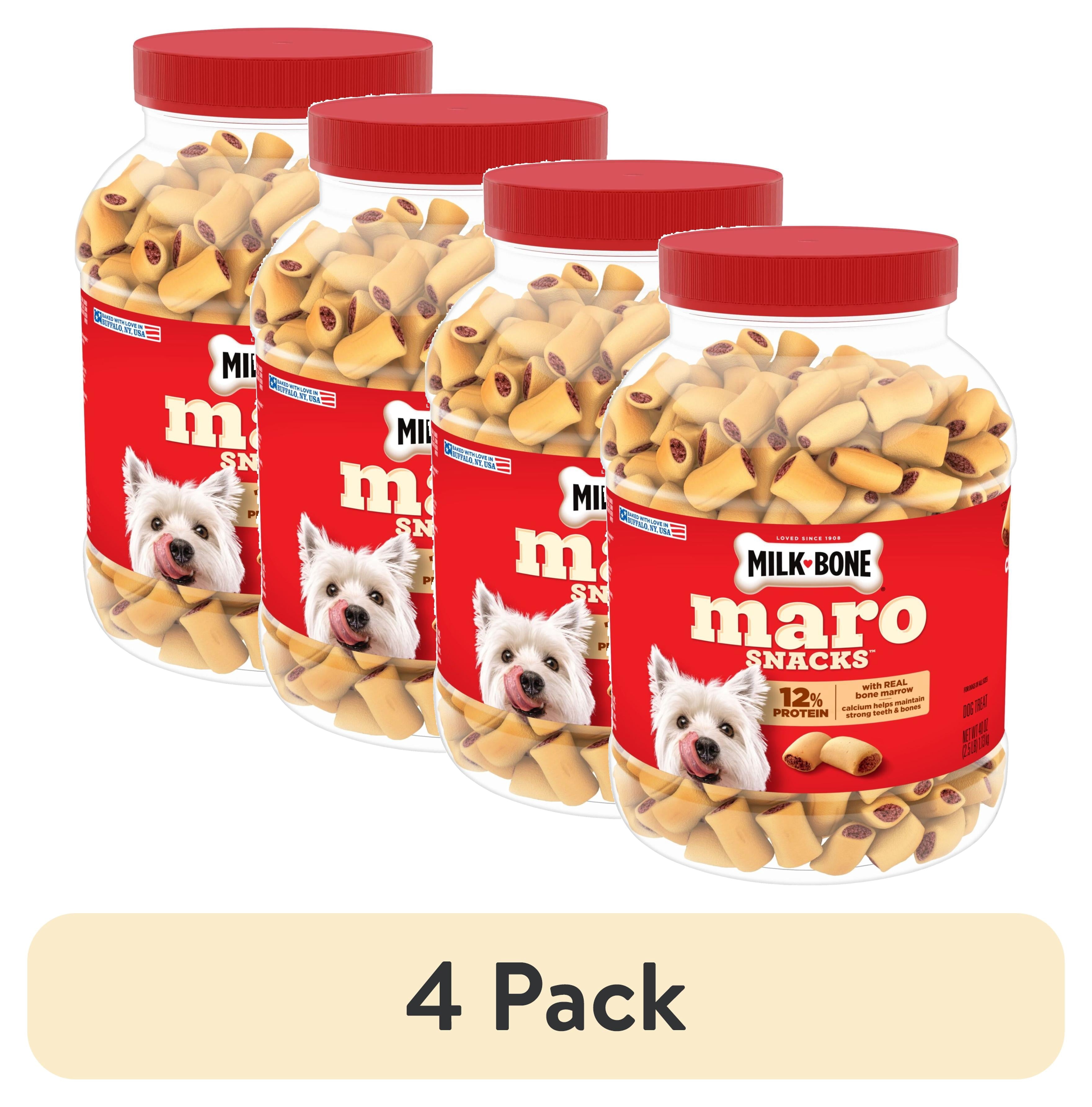 (4 Pack) Milk Bone Marosnacks Small Dog Treats with Bone Marrow, 40 Ozs - American Bark Bliss