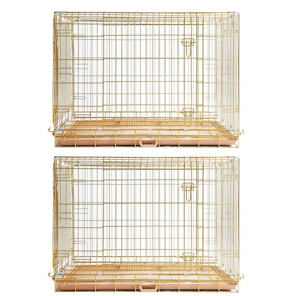24-42" Collapsible Copper Gold Dog Crate GLD24-42 - American Bark Bliss