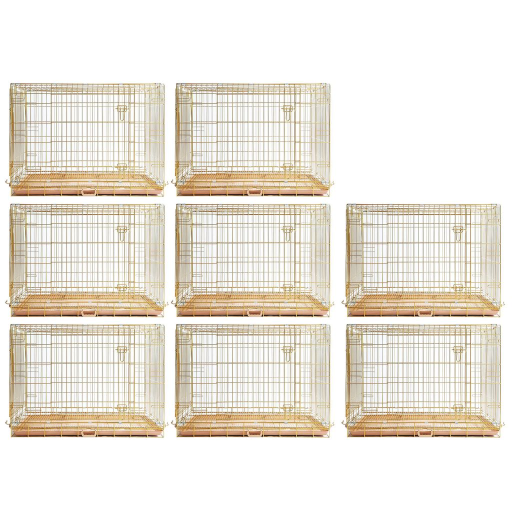 24-42" Collapsible Copper Gold Dog Crate GLD24-42 - American Bark Bliss