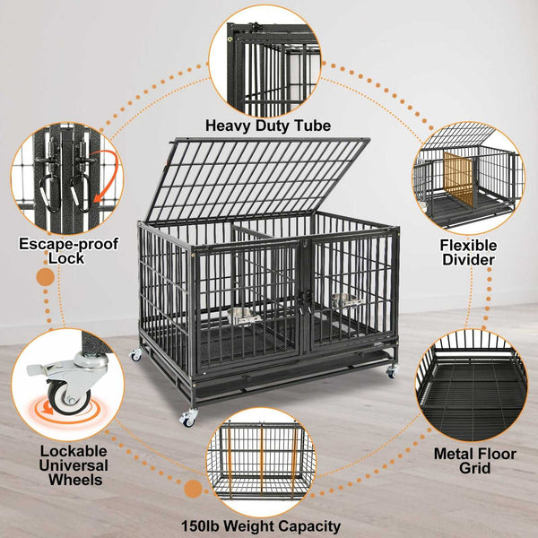 42" Collapsible Dog Crate 43ST - American Bark Bliss